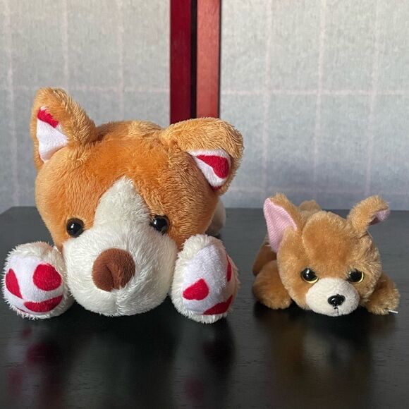 Bundle of Dog Plushies One Medium and One Small - Picture 1 of 16